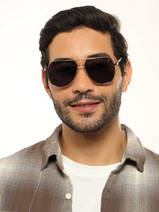 Eyejack Golden Aviator Polarized Sunglasses for Men & Women (8008PCL841)