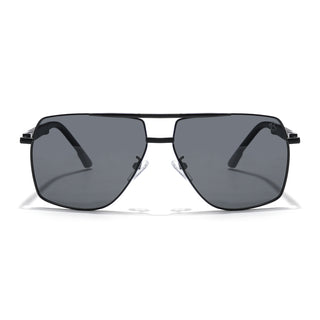 Eyejack Aviator Sunglasses for Men & Women (Black Lens | Black Frame - 8015PCL752)