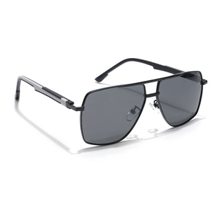 Eyejack Aviator Sunglasses for Men & Women (Black Lens | Black Frame - 8015PCL752)