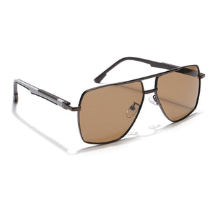 Eyejack Aviator Sunglasses for Men & Women (Brown Lens | Brown Frame - 8015PCL755)