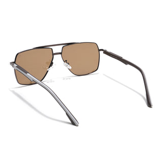 Eyejack Aviator Sunglasses for Men & Women (Brown Lens | Brown Frame - 8015PCL755)