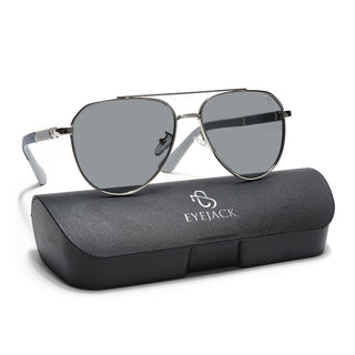 Eyejack Silver Aviator Sunglasses for Men & Women (8017PCL877)