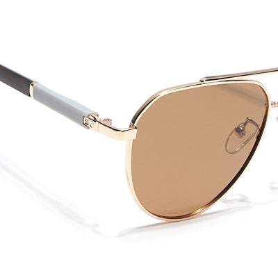 Rover - Golden Aviator Polarized Sunglasses (8017PCL878)