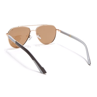 Rover - Golden Aviator Polarized Sunglasses (8017PCL878)