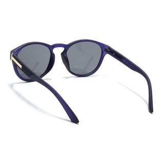 Eyejack Blue Round Sunglasses for Men & Women (8018CL1048)