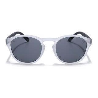 Eyejack Grey Round Sunglasses for Men & Women (8018CL1049)