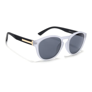 Eyejack Grey Round Sunglasses for Men & Women (8018CL1049)