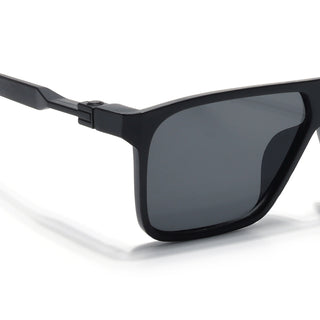 Eyejack Black Square Sunglasses for Men & Women (805CL1026)