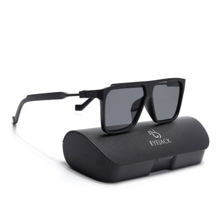 Eyejack Black Square Sunglasses for Men & Women (805CL1026)