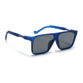 Eyejack Blue Square Sunglasses for Men & Women (805CL1027)