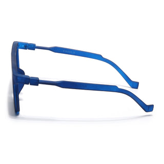 Eyejack Blue Square Sunglasses for Men & Women (805CL1027)