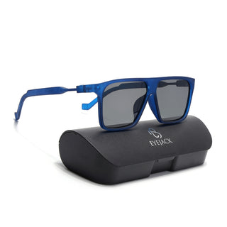 Eyejack Blue Square Sunglasses for Men & Women (805CL1027)