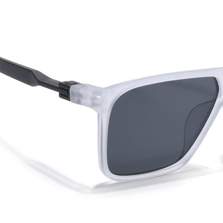 Eyejack Grey Square Sunglasses for Men & Women (805CL1028)