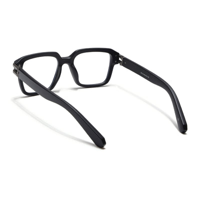 Eyejack Wolf Matt Black Square Eyeglasses for Men & Women (82110FCL1303-C2)