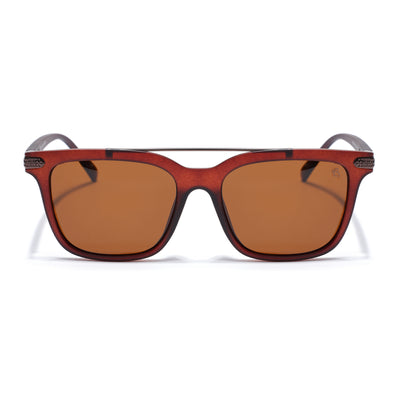 Eyejack Brown Wayfarer Polarized Sunglasses for Men & Women (868PCL2139)