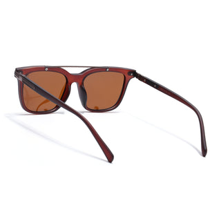 Eyejack Brown Wayfarer Polarized Sunglasses for Men & Women (868PCL2139)