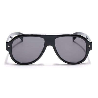 Eyejack Black Oversize Sunglasses for Men & Women (8821CL1094)