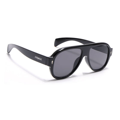 Eyejack Black Oversize Sunglasses for Men & Women (8821CL1094)