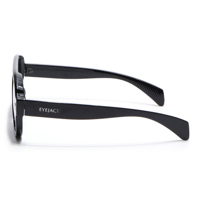 Eyejack Black Oversize Sunglasses for Men & Women (8821CL1094)