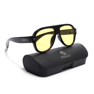 Eyejack Black Oversize Sunglasses for Men & Women (8821CL1095)