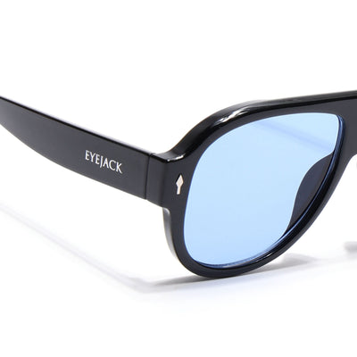 Eyejack Black Oversize Sunglasses for Men & Women (8821CL1096)