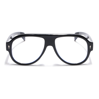 Eyejack Black Oversize Sunglasses for Men & Women (8821CL1097)