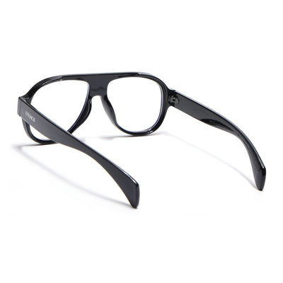 Eyejack Black Oversize Sunglasses for Men & Women (8821CL1097)