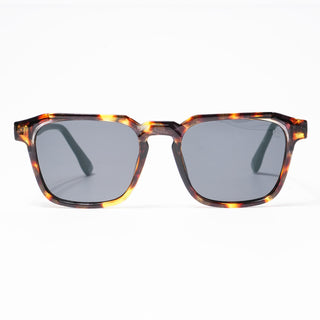 Eyejack Square Sunglasses for Men & Women (Black Lens | Demi Brown Frame - 89133CL550-C4)