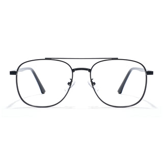 Eyejack Disk Premium Black Wayfarer Eyeglasses for Men & Women (9002CL735-C1)