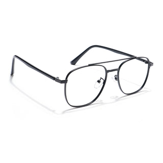 Eyejack Disk Premium Black Wayfarer Eyeglasses for Men & Women (9002CL735-C1)