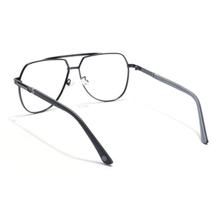 Eyejack Disk Premium Black Aviator Eyeglasses for Men & Women (9008CL738-C1)