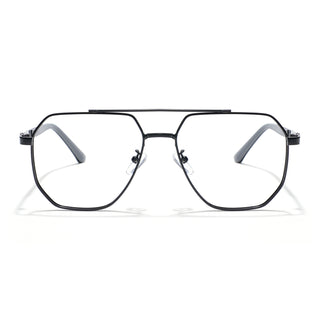 Eyejack Disk Premium Black Wayfarer Eyeglasses for Men & Women (9009CL741-C1)