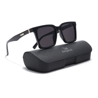 Eyejack Square Sunglasses for Men & Women (Black Lens | Black Frame - 90150CL756)