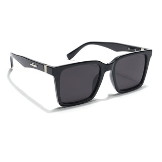 Eyejack Square Sunglasses for Men & Women (Black Lens | Black Frame - 90150CL756)