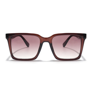 Eyejack Square Sunglasses for Men & Women (Brown & Clear Lens | Brown Frame - 90150CL757)