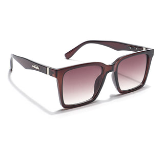 Eyejack Square Sunglasses for Men & Women (Brown & Clear Lens | Brown Frame - 90150CL757)