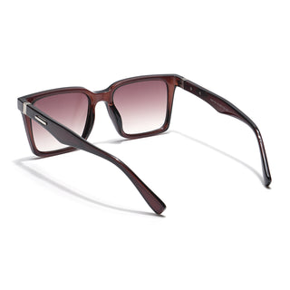 Eyejack Square Sunglasses for Men & Women (Brown & Clear Lens | Brown Frame - 90150CL757)