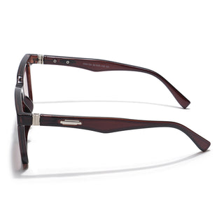 Eyejack Square Sunglasses for Men & Women (Brown & Clear Lens | Brown Frame - 90150CL757)