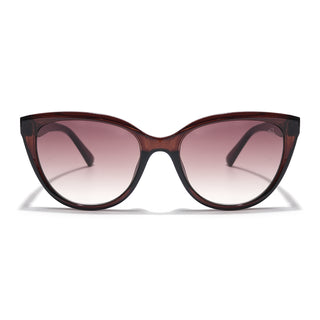 Eyejack Cateye Sunglasses for Women (Brown & Clear Lens | Brown Frame - 90151CL760)