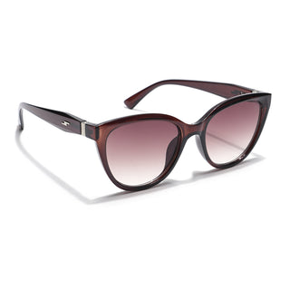 Eyejack Cateye Sunglasses for Women (Brown & Clear Lens | Brown Frame - 90151CL760)