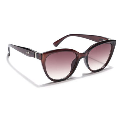 Eyejack Brown & Clear Cateye Sunglasses for Women (90151CL760)