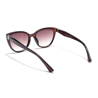 Eyejack Cateye Sunglasses for Women (Brown & Clear Lens | Brown Frame - 90151CL760)