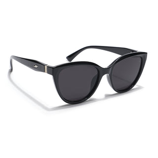 Eyejack Cateye Sunglasses for Women (Black Lens | Black Frame - 90151CL759)