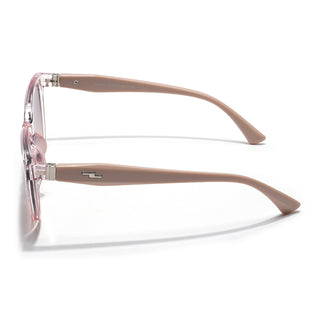 Eyejack Cateye Sunglasses for Women (Brown Lens | Transparent Pink Frame - 90151CL761)