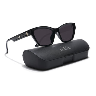 Eyejack Cateye Sunglasses for Women (Black Lens | Black Frame - 90152CL762)