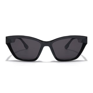 Eyejack Cateye Sunglasses for Women (Black Lens | Black Frame - 90152CL762)