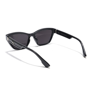 Eyejack Cateye Sunglasses for Women (Black Lens | Black Frame - 90152CL762)