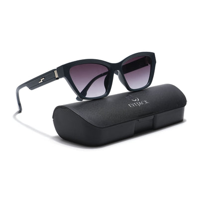 Eyejack Grey & Clear Cateye Sunglasses for Women (90152CL763)