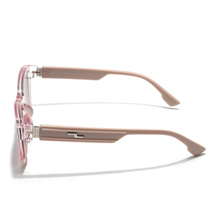 Eyejack Cateye Sunglasses for Women (Brown Lens | Transparent Pink Frame - 90152CL765)