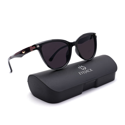 Eyejack Black Cateye Sunglasses for Women (90160CL814)